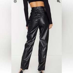 Black Faux Leather Pants